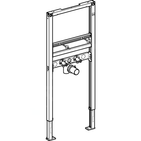Geberit Duofix - Bâti-support pour lavabo, 112 cm, robinetterie sur plage 111.430.00.1