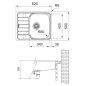 Franke Spark - Evier SKN 611-62, 62x50 cm, inox 101.0712.159 Franke Spark - Evier SKN 611-62, 62x50 cm, inox 101.0712.159