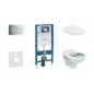 Geberit Duofix - Set d'installation pré-murale, cuvette Alpha avec abattant