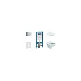 Geberit Kombifix - Set d'installation pré-murale, cuvette Alpha avec abattant, plaque de déclenchement Sigma01