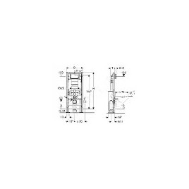 Geberit Duofix - Bâti-support pour WC suspendu, 112 cm, réservoir de chasse 12 cm