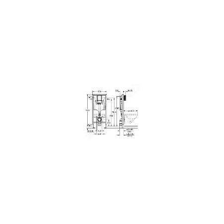 Grohe Rapid SL - Bâti-support avec réservoir pour WC suspendu