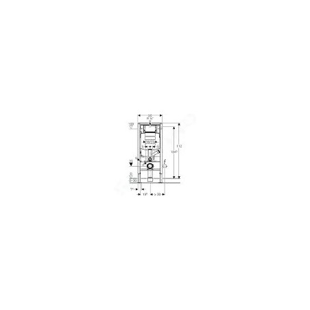 Geberit Duofix - Bâti-support pour WC suspendu, 112 cm, réservoir encastré Sigma 12 cm,