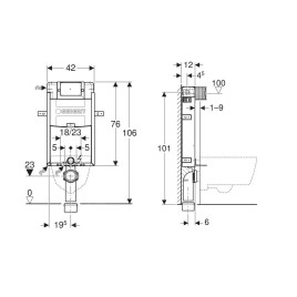Geberit Kombifix - Bâti-support pour WC suspendu