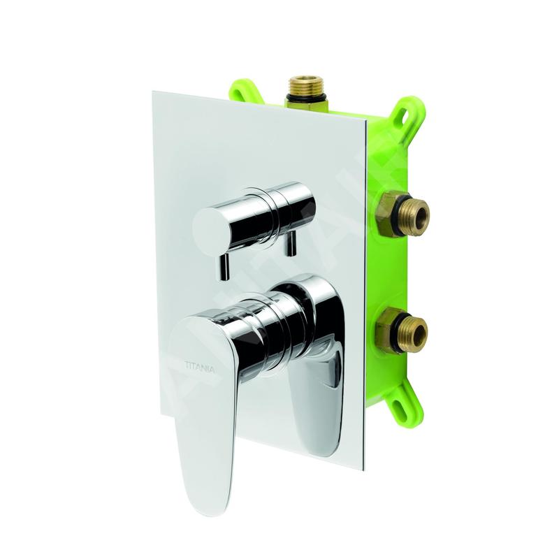 Novaservis Titania Smart - Robinetterie à encastrer pour 3 sorties avec corps, chrome BOX98051RX,0