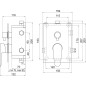 Novaservis Titania Smart - Robinetterie à encastrer pour 3 sorties avec corps, chrome BOX98051RX,0