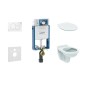 Geberit Duofix - Set d'installation pré-murale, cuvette Alpha avec abattant, plaque de déclenchement Sigma50