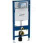Geberit Duofix - Set d'installation pré-murale, cuvette Alpha avec abattant, plaque de déclenchement Sigma30