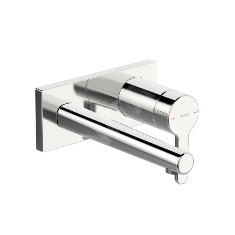 Hansa Designo - Mitigeur de lavabo encastré, 2 trous, chrome 51092183