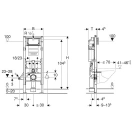 Geberit Duofix - Bâti-support pour WC suspendu