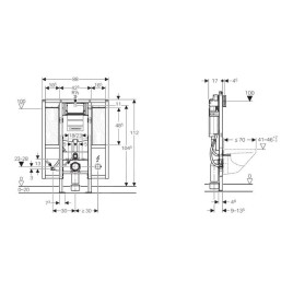 Geberit Duofix - Bâti-support pour WC suspendu