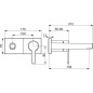 Hansa Designo - Mitigeur de lavabo encastré, 2 trous, chrome 51092183