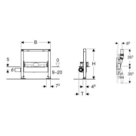 Geberit Duofix - Bâti-support pour douche