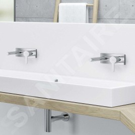 Hansa Designo - Mitigeur de lavabo encastré, 2 trous, chrome 51092183