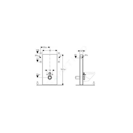 Geberit Monolith - Module sanitaire pour WC suspendu