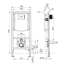 Villeroy & Boch ViConnect - Installation en applique pour WC suspendu
