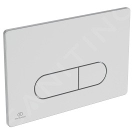 Ideal Standard ProSys - Set d'installation pré-murale, cuvette Alpha avec abattant, plaque de déclenchement Oleas M1
