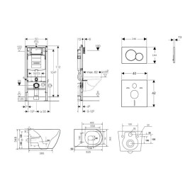 Geberit Duofix - Set bâti-support, cuvette Gaia et abattant softclose,