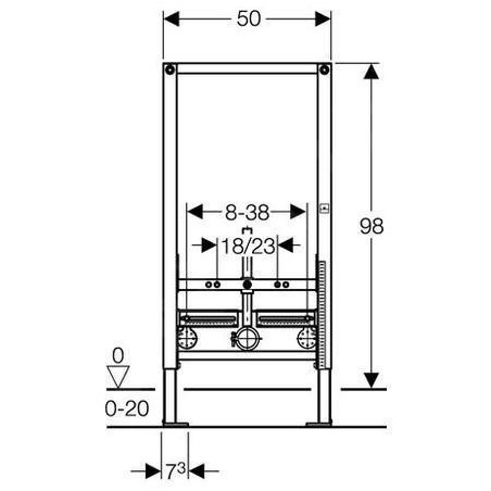 Geberit Duofix - Élément de montage pour bidet