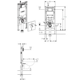 Geberit Duofix - Bâti-support pour WC suspendu