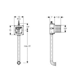 Geberit Accessoires - Kit universel de montage brut avec conduit de rinçage