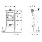 Geberit Duofix - Bâti-support pour urinoir, 98 cm, universel Geberit Duofix - Bâti-support pour urinoir, 98 cm, universel