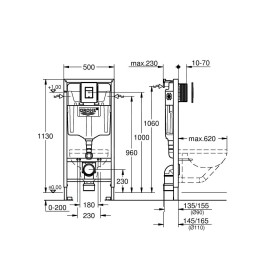 Grohe Solido - Bâti-support pour WC suspendu