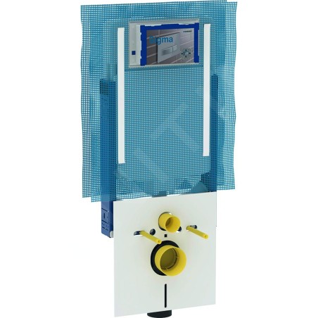 Geberit Kombifix - Bâti-support pour WC suspendu, 109 cm, réservoir encastré Sigma 8 cm, pour extraction des odeurs