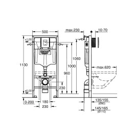 Grohe Rapid SL - Installation murale pour toilettes suspendues