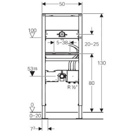 Geberit Duofix - Bâti-support pour lavabo