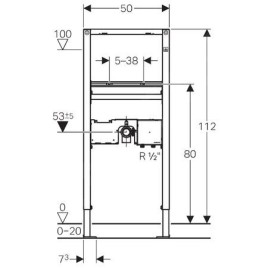 Geberit Duofix - Élément de montage pour lavabo
