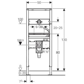 Geberit Duofix - Bâti-support pour lavabo