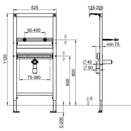 Villeroy & Boch ViConnect - Bâti-support pour lavabo