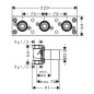 Axor Corps d’encastrement - Corps d'encastrement pour robinet thermostatique encastré avec 2 sorties 45442180
