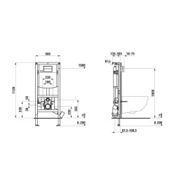 Laufen INEO - Bâti-support pour WC suspendu