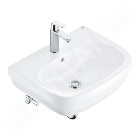 Grohe Euro Ceramic - Set de lavabo 600 mm et robinet Eurosmart Cosmopolitan avec vidage, blanc alpin/chrome 39642000