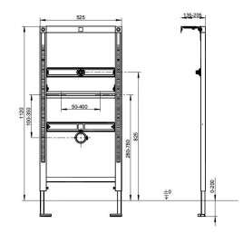 Villeroy & Boch ViConnect - Bâti-support pour urinoir