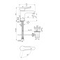 Ideal Standard Alpha - Mitigeur de lavabo avec garniture de vidage BlueStart, chrome BC646AA