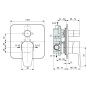 Ideal Standard Cerafine D - Mitigeur encastré de baignoire, chrome A7191AA
