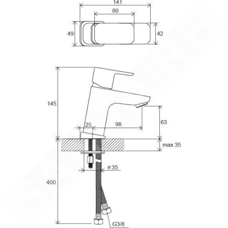 Ravak 10° Free - Mitigeur de lavabo TD F 012.00, chrome X070127