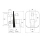 Ravak 10° Free - Mitigeur de baignoire TD F 061.00 encastré, avec corps, chrome X070134