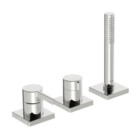 Hansa Loft - Mitigeur pour montage sur bord de baignoire, installation 3 trous, chrome 57799483