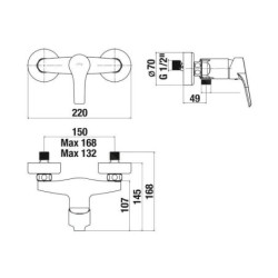 Jika Cube - Mitigeur de douche, chrome H3311W70044001