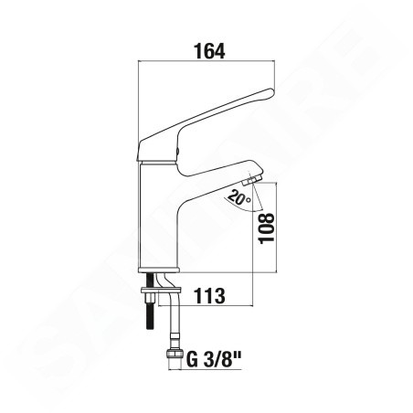 Jika Cube - Mitigeur de lavabo avec levier médical, chrome H3111W10045101