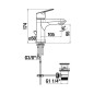 Jika Talas Trendy - Mitigeur de lavabo avec vidage, chrome H3112E10041171