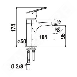 Jika Talas Trendy - Mitigeur de lavabo, chrome H3112E10041101
