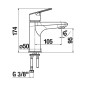 Jika Talas Trendy - Mitigeur de lavabo, chrome H3112E10041101
