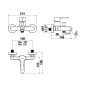 Jika Lyra Smart - Mitigeur de baignoire, chrome H3211Z70044001