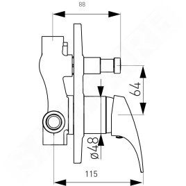 Novaservis Ferro One - Robinetterie de baignoire encastrée, chrome BFO7P