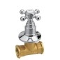 Sapho Antea - Robinet refermable encastré avec corps d'encastrement, froide, chrome 3051C